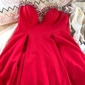 Short red homecoming dress